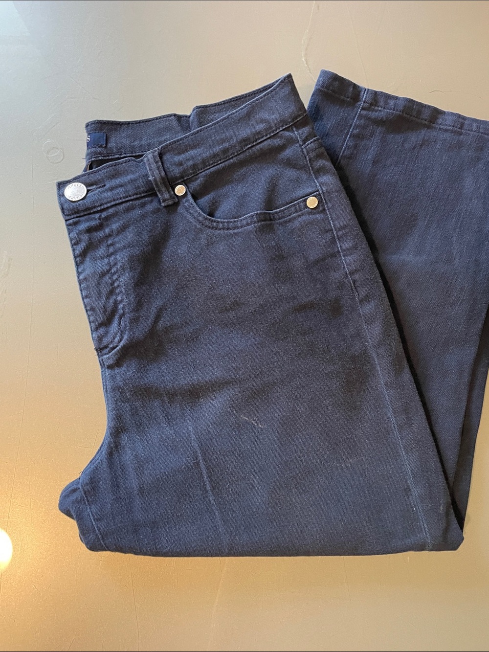 Classic Dark Blue Straight-Leg capris | 10